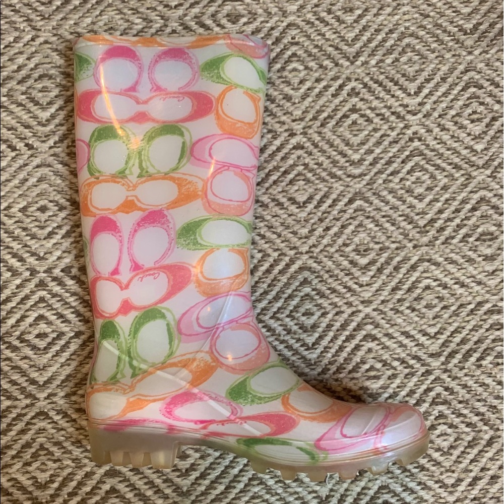 Coach C Logo Multi Rain Boots